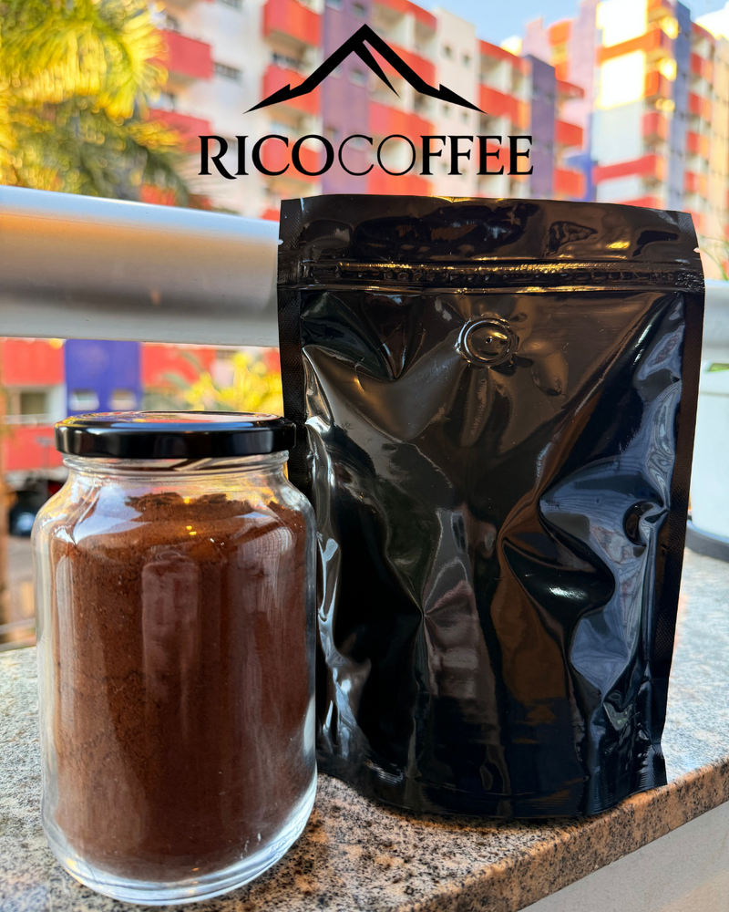 Rico Coffee 500g + Embalagem de Vidro Hermética